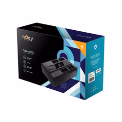 nJoy Token 600 alimentation d'énergie non interruptible Interactivité de ligne 0,6 kVA 360 W 8 sortie(s) CA - Vue supplémentaire 4