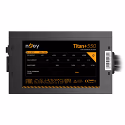 nJoy Titan+ 550 unité d'alimentation d'énergie 550 W 20+4 pin ATX ATX Noir, Orange - Vue supplémentaire 5
