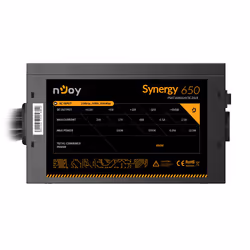 nJoy Synergy 650 unité d'alimentation d'énergie 650 W 20+4 pin ATX ATX Noir - Vue supplémentaire 5