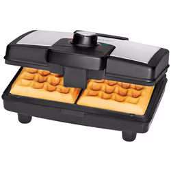 Gaufrier Clatronic WA 3606 - Puissance: 800 W - 2 plaques de cuisson anti-adhésives - Surface: 21.5 x 13.5 cm - 2 gaufres pou ...