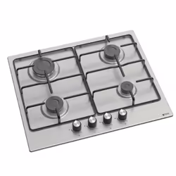 Plaque de cuisson 60 cm - 4 feux à gaz: Brûleur rapide / 2x Brûleurs semi-rapides / Petit brûleur - Commandes frontales - All ...