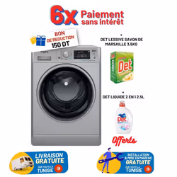Lave Linge Whirlpool Hublot, 9kg, 1200Tours/min, 6ème sens, Silver, FFWD 9248 SBS V N
Capacité (Kg): 9
Type de chargement: Fr ...