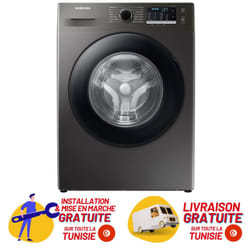 Machine à Laver SAMSUNG 8 Kg Eco-Bubble - Gris (WW80TA046AX)