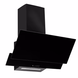 Hotte décorative Franco Vitro Noir FR1065 - 60 cm - 3x Vitesses - Eclairage LED - Débit d'aspiration d'air Maxi 650 m3/h - Fi ...