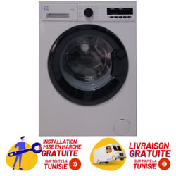 Lave-linge Confort 9kg Argent - Machine à laver frontale silencieuse