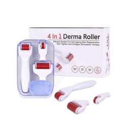 Derma roller -Rouleau de Massage avec des Aiguilles de Titanium 4 en 1