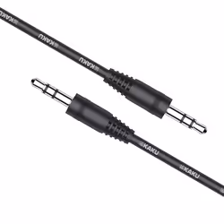 Câble Jack Mâle / Mâle - Câble Audio AUX - Couverture extérieure en TPE - Longueur du câble: 1 m - Poids: 15 g - Couleur Noir