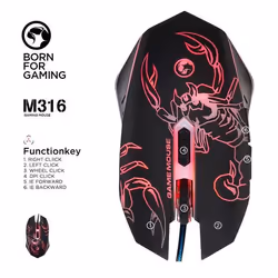 Marvo M316 souris Droitier USB Type-A Optique 2400 DPI - Vue supplémentaire 2