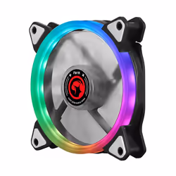 Marvo FN-14 RGB système de refroidissement d'ordinateur Boitier PC Ventilateur 12 cm Noir, Blanc - Vue supplémentaire 2