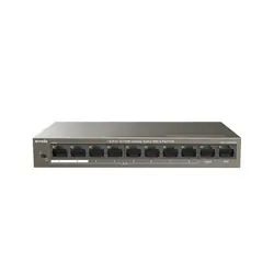 Tenda TEF1110P-8-63W commutateur réseau Non-géré Fast Ethernet (10/100) Connexion Ethernet, supportant l'alimentation via ce port (PoE) Noir