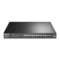 TP-LINK T3700G-28TQ commutateur réseau Géré L3 Gigabit Ethernet (10/100/1000) 1U Noir (T3700G-28TQ)