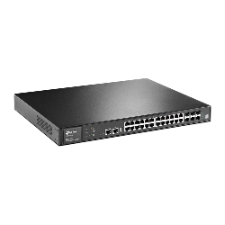TP-LINK T3700G-28TQ commutateur réseau Géré L3 Gigabit Ethernet (10/100/1000) 1U Noir (T3700G-28TQ)