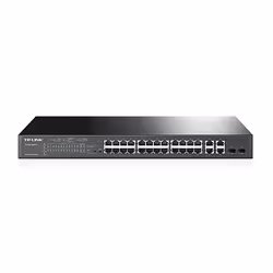TP-LINK T1500-28PCT, Géré, L2, Fast Ethernet (10/100), Connexion Ethernet, supportant l'alimentation via ce port (PoE), Grill ...