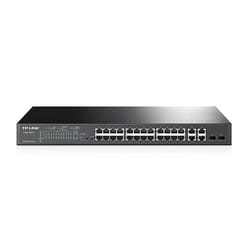 Commutateur Ethernet PoE 24 ports 10/100 Mbps Noir TP-Link T1500-28PCT