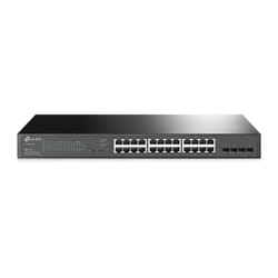 TP-Link TL-SG2428P commutateur réseau Géré L2/L2+ Gigabit Ethernet (10/100/1000) Connexion Ethernet, supportant l'alimentation via ce port (PoE) 1U Noir (TL-SG2428P)