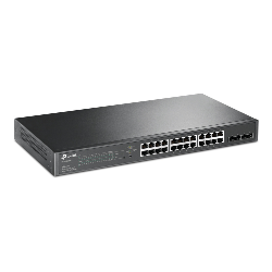 TP-Link TL-SG2428P commutateur réseau Géré L2/L2+ Gigabit Ethernet (10/100/1000) Connexion Ethernet, supportant l'alimentation via ce port (PoE) 1U Noir (TL-SG2428P)