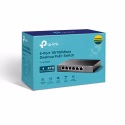 TP-Link TL-SF1006P commutateur réseau Non-géré Fast Ethernet (10/100) Connexion Ethernet, supportant l'alimentation via ce port (PoE) Noir (TL-SF1006P)