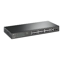 TP-Link TL-SG1428PE commutateur réseau Géré L2 Gigabit Ethernet (10/100/1000) Connexion Ethernet, supportant l'alimentation via ce port (PoE) 1U Noir (TL-SG1428PE)
