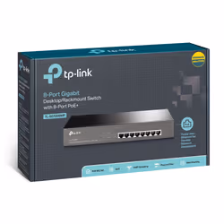 TP-LINK TL-SG1008MP commutateur réseau Non-géré Gigabit Ethernet (10/100/1000) Connexion Ethernet, supportant l'alimentation via ce port (PoE) Noir (TL-SG1008MP) - Vue supplémentaire 4