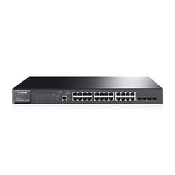 TP-Link T2600G-28MPS commutateur réseau Géré L2 Gigabit Ethernet (10/100/1000) Connexion Ethernet, supportant l'alimentation via ce port (PoE) Noir