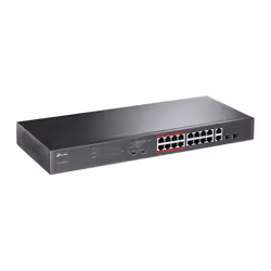 TP-Link UnmanagedPoE Swtich, 16 ports 10/100Mb/s, 2 ports gigabit (TL-SL1218MP)