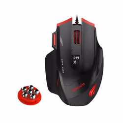 Havit MS1005, Droitier, Optique, USB Type-A, 2400 DPI, Noir, Rouge
