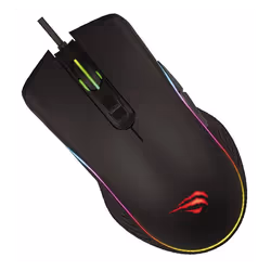 Souris filaire Havit HV-MS1006 RGB - Longueur Cable 1.5 m - Bouton DPI - 6x Boutons - Résolution 1000-1600-2400-3200 DPI - Fo ...