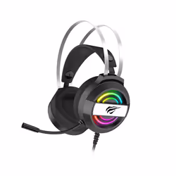 Havit H2026D, Avec fil, Jouer, 20 - 20000 Hz, Casque, Noir, Argent