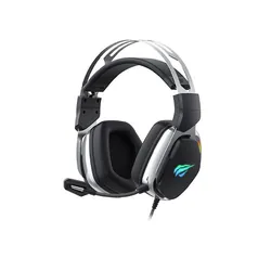 Écouteurs Gaming Havit H2018U - Casque avec Fil Argent et Noir