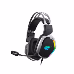 Écouteurs Gaming Havit H2018U - Casque avec Fil Argent et Noir