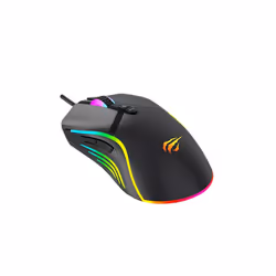 Souris Gamer Havit MS1026 - Longueur Cable 1.5 m - Bouton DPI - 7x Boutons - Résolution 1000, 1600, 3200, 6400 dpi - RGB