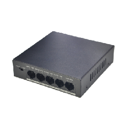 Dahua Technology PFS3005-4P-58 commutateur réseau Non-géré L2 Fast Ethernet (10/100) Connexion Ethernet, supportant l'alimentation via ce port (PoE) Noir