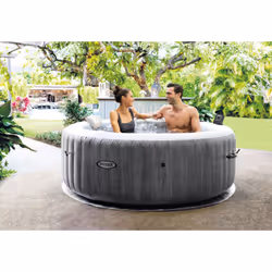 Intex PureSpa Greywood Deluxe 795 L 4 personne(s) Rond Gris - Vue supplémentaire 4