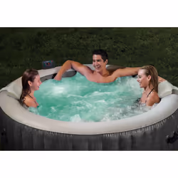 Intex PureSpa Greywood Deluxe 795 L 4 personne(s) Rond Gris - Vue supplémentaire 6