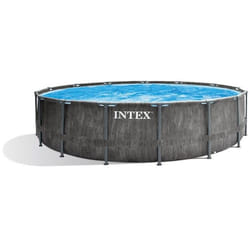Intex Baltik Piscine hors sol Rond 16800 L Gris