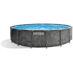 Intex Baltik Piscine hors sol Rond 16800 L Gris