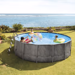 Intex Baltik Piscine hors sol Rond 16800 L Gris