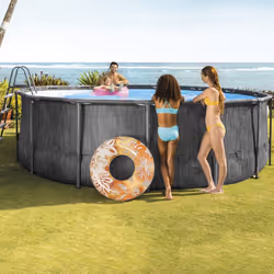 Intex Baltik Piscine hors sol Rond 16800 L Gris - Vue supplémentaire 4