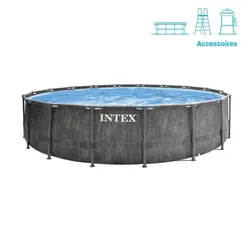 Intex Baltik Piscine hors sol Rond Graphite