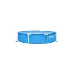 Intex Petite piscine Metal Frame ronde 2,44 x 0,51 m, 1800 L, Piscine hors sol, Enfants et adultes, Bleu, 7,5 kg
