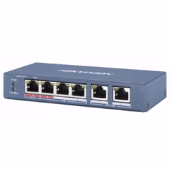 Hikvision Digital Technology DS-3E0106P-E/M commutateur réseau Non-géré Fast Ethernet (10/100) Connexion Ethernet, supportant l'alimentation via ce port (PoE) Bleu - Vue supplémentaire 2