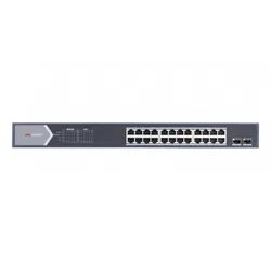 Hikvision Digital Technology DS-3E1526P-E commutateur réseau Géré L2 Gigabit Ethernet (10/100/1000) Connexion Ethernet, supportant l'alimentation via ce port (PoE) Vert