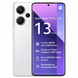 Redmi Note 13 Pro Plus - Ecran:6.67" Amoled+ (2712 × 1220), 120Hz - Processeur: MediaTek Dimensity 7200-Ultra - Système d’exp ...