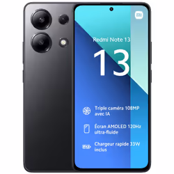 Redmi Note 13 - Ecran: 6.67" Amoled+ (1080x2400), 120Hz - Processeur: Snapdragon 685 (8 cœurs, jusqu'à 2,8 GHz) Adreno 610 - ...