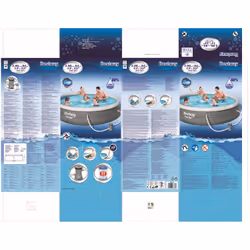 Bestway Fast Set 57376 piscine hors sol Piscine gonflable Rond 7340 L Gris - Vue supplémentaire 6