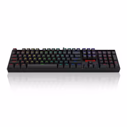 REDRAGON K551RGB Mitra, Taille réelle (100 %), USB, Clavier mécanique, QWERTY, LED RGB, Noir