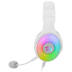 REDRAGON H350W-RGB écouteur/casque Avec fil Arceau Jouer USB Type-A Blanc