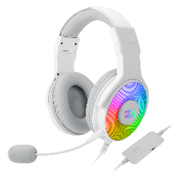 REDRAGON H350W-RGB écouteur/casque Avec fil Arceau Jouer USB Type-A Blanc