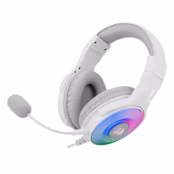 REDRAGON H350W-RGB écouteur/casque Avec fil Arceau Jouer USB Type-A Blanc
