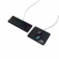 REDRAGON P029, Noir, Monochromatique, Fibre, Caoutchouc, Soie, Base antidérapante, Tapis de souris de jeu
